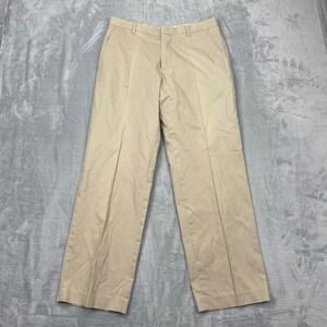 Banana‎ Republic Dress Pants Mens 33x30 Beige Mid Rise Flat Front Straight Leg